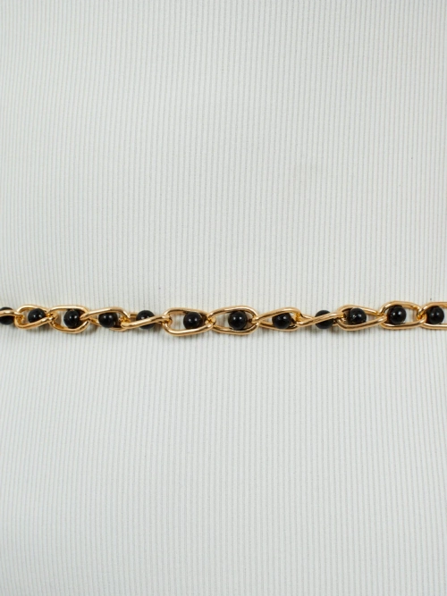 Royalfashion Жіночий металевий пояс з перлами