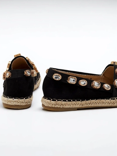 Schwarze Damen-Espadrilles mit Wamba-Kristallen - Schuhe