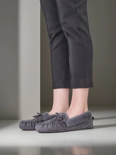 Royalfashion Damenmokassins mit Fell Ahtikes