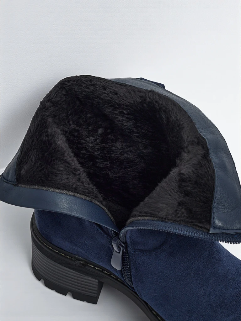 Höhere Damenstiefeletten aus Öko-Wildleder Carmine