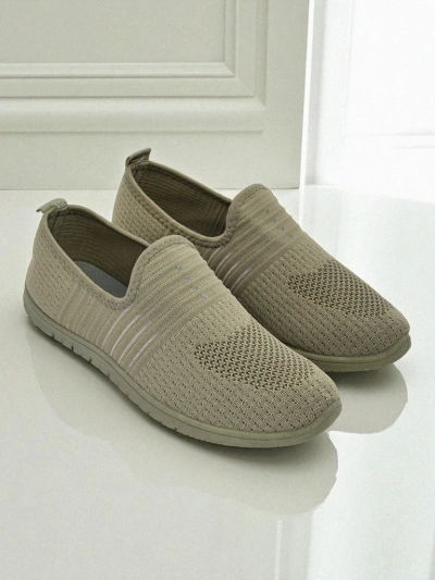 Damen Stoff Slipper Hypatia Verde mit flacher Sohle