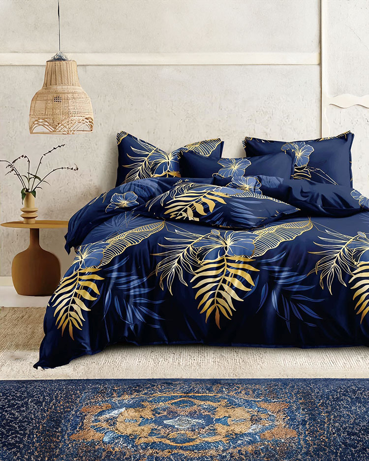 Royalfashion Blumenbettwäsche 160x200 3er-Set