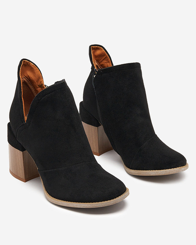 Schwarze Damenstiefeletten mit Ausschnitten Encura - Footwear
