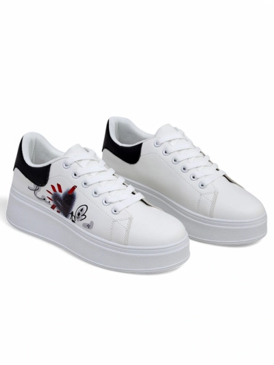 Royalfashion Damen Plattform Sportsneaker mit Alcape-Druck