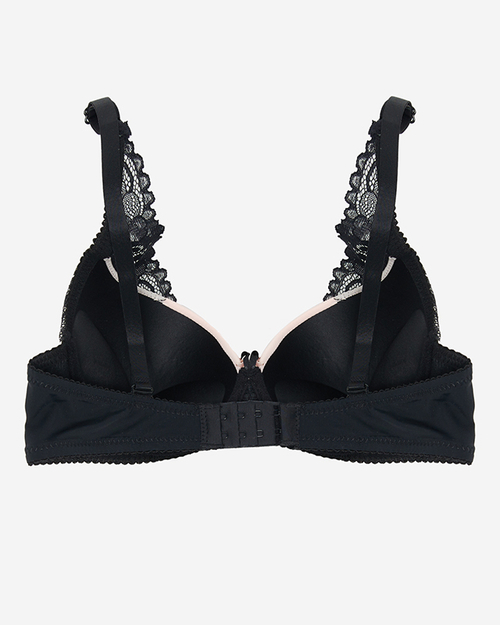 Рожевий жіночий бюстгальтер з чорним мереживом - Нижня білизна