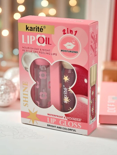 Glitzer Lipgloss und farbloser 2-in-1 Lipgloss Ruby Woo