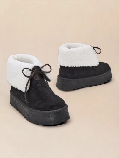 Royalfashion Damen Schnürschnee-Stiefel Wdeno