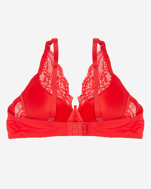 Жіночий бюстгальтер пуш-ап з червоним мереживом - Нижня білизна