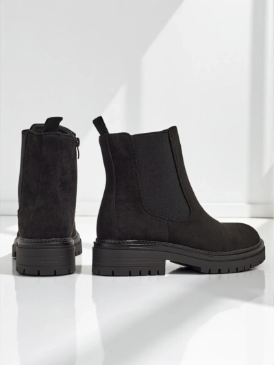 Damen Stiefeletten im Chelsea-Stil aus Öko-Wildleder Yorves