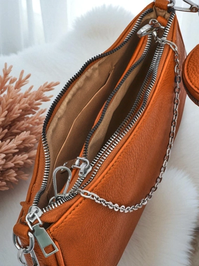 Damenhandtasche Calista Camel Öko-Leder 3in1 Modisches Set