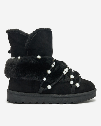 Royalfashion Damen Schneestiefel mit Perlen Cuvilav