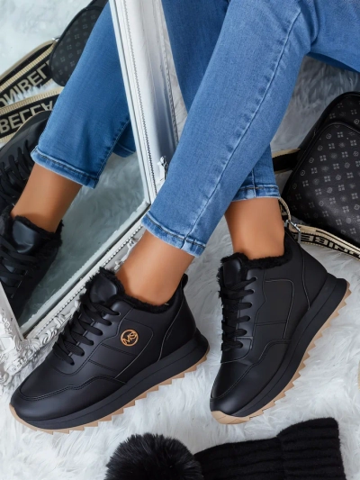 Royalfashion Warmed women's sneakers with fur Casot