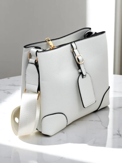 Royalfashion Quadratische Handtasche aus ökologischem Leder