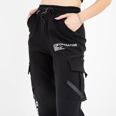 Schwarze Cargohose für Damen - Kleidung
