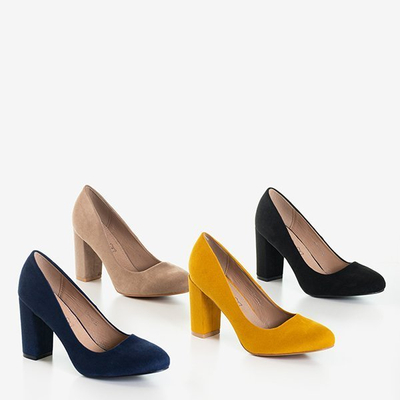 Dunkelblaue Pumps auf dem Amelle-Pfosten - Schuhe