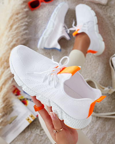 Baym Damen-Sportschuhe in Weiß und Orange - Schuhe