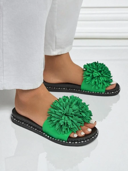 Royalfashion Damen Pantoletten Flora Blide mit flacher Sohle