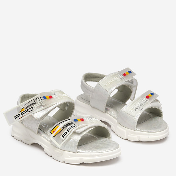 Weiße Kindersandalen mit Klettverschluss Keris - Schuhe
