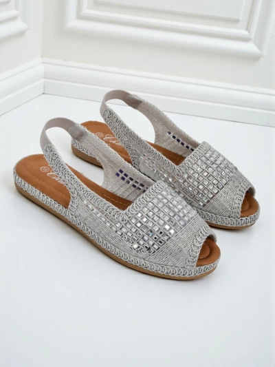 Royalfashion Damen Espadrille-Sandalen mit Zirkonia Belle Sparkle