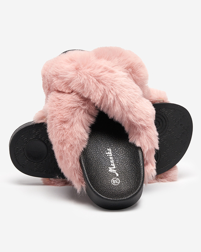 Hausschuhe mit rosa Fell Mashte - Footwear