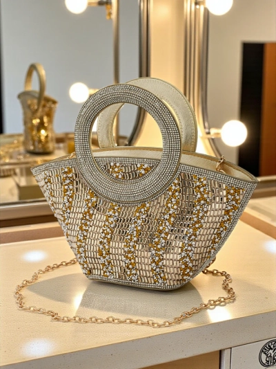 Kleine Damenhandtasche mit Zirkonia-Steinen Sparkle Queen