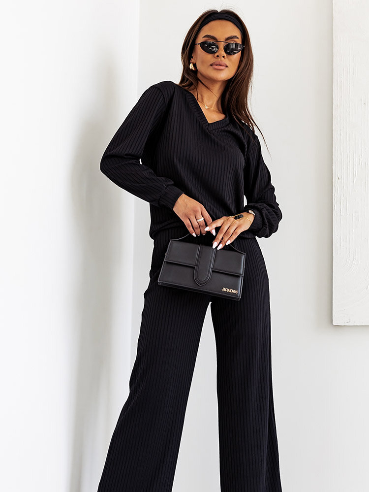 Royalfashion Damen-Set aus gerippter Baumwolle