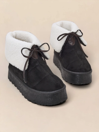 Royalfashion Damen Schnürschnee-Stiefel Wdeno