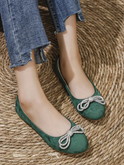 Royalfashion Damen-Ballerinas mit einer Schleife Ofelna