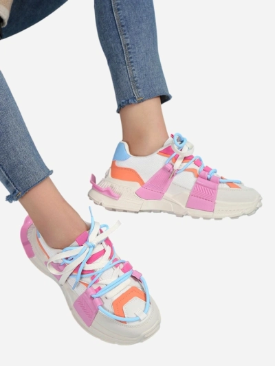 Royalfashion Damen Sportsneaker mit Gummieinsätzen Bubble