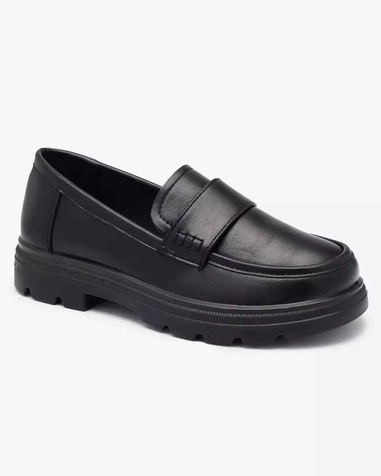 Schwarze Mokassins aus Öko-Leder für Damen Raffive - Footwear