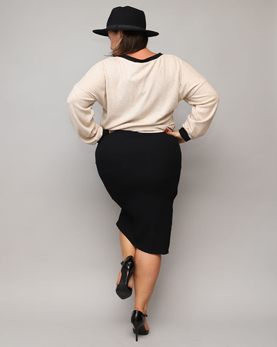 Royalfashion Lässiges Damenset in Schwarz und Beige