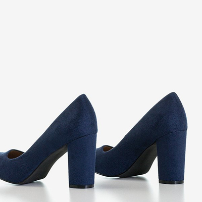 Dunkelblaue Pumps auf dem Amelle-Pfosten - Schuhe