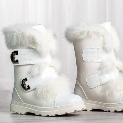 OUTLET Weiße Schneeschuhe mit Fell von Dassacia - Footwear