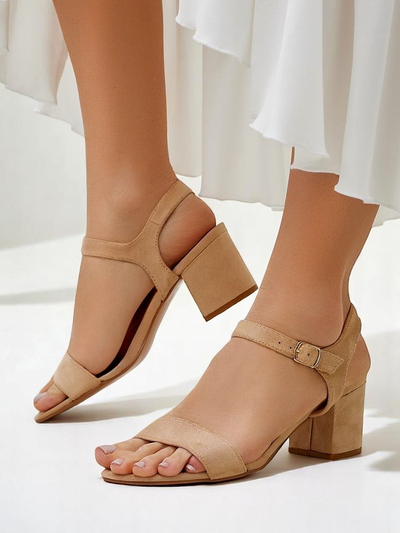 Royalfashion Damen-Öko-Velours-Sandalen Quarter