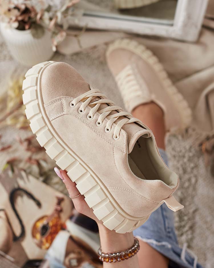 Royalfashion Damen Sportschuhe auf Plateausohle moon