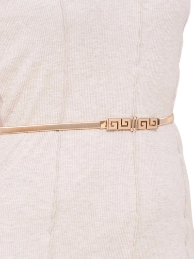 Золотий металевий жіночий пасок Minerva Elegante з грецьким мотивом, 64-100 см