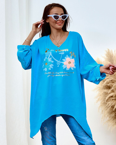 Royalfashion Longer Damen Printbluse