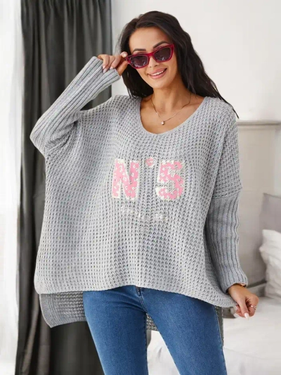 Royalfashion Acryl Frauen Strickpullover mit Druck