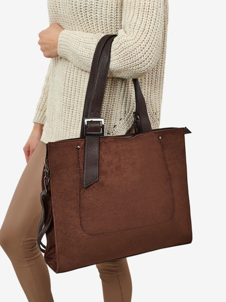 Damen Shopper Handtasche Daverna aus Öko-Wildleder