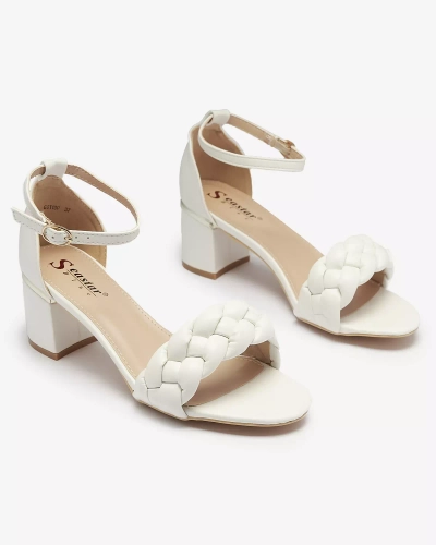 Weiße Damen Pfostensandalen Marines - Schuhe