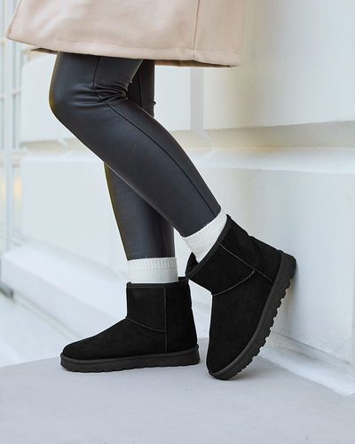 Royalfashion Schwarze Stiefel a'la Schneestiefel für Damen Nerlea