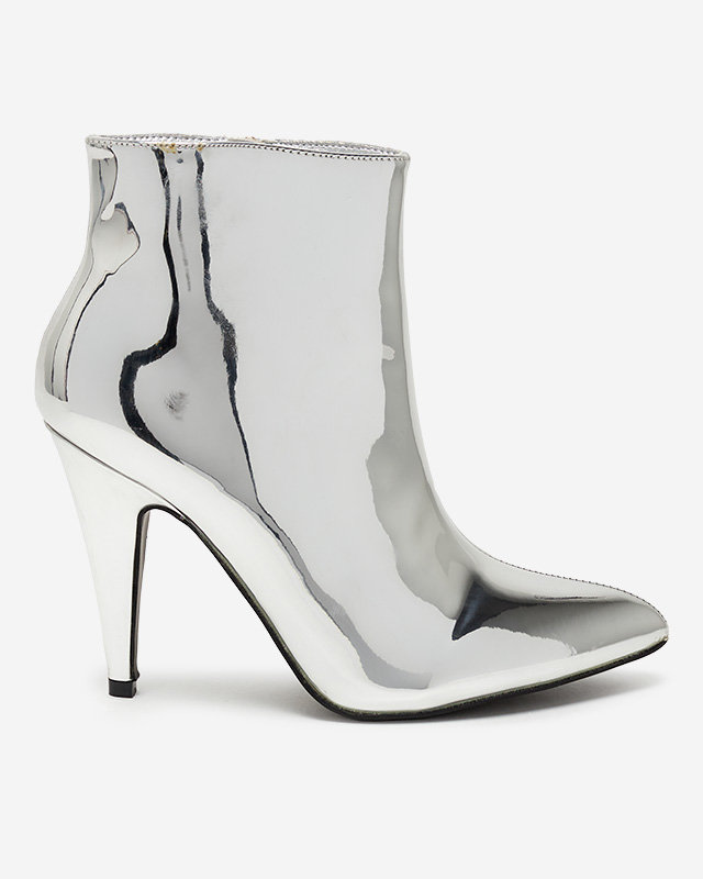 OUTLET Silber lackierte Stiletto-Stiefel Macalli- Footwear