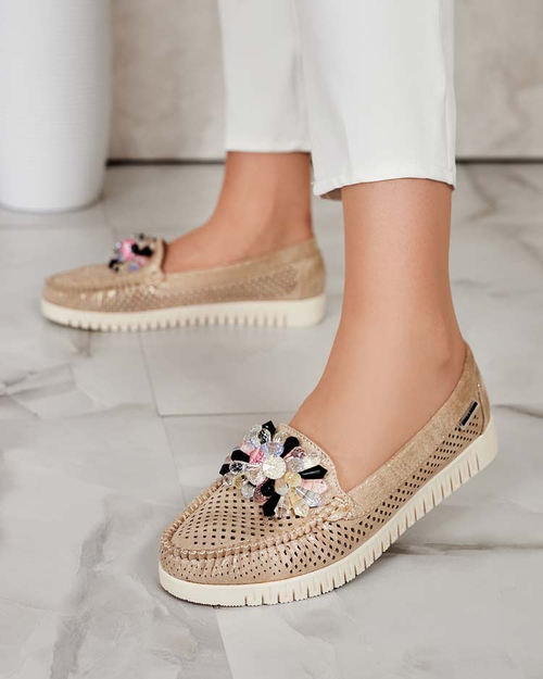 Royalfashion Жіночі ажурні мокасини з бісеру Nasfali