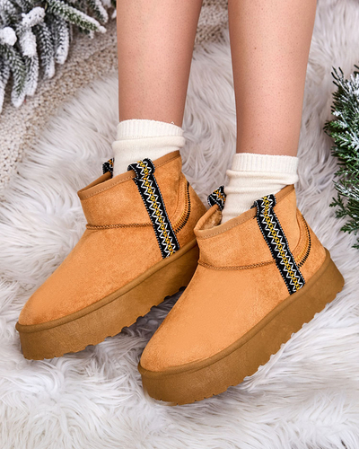 Royalfashion Жіночі короткі черевики а-ля снігоступи з орнаментом Erititta