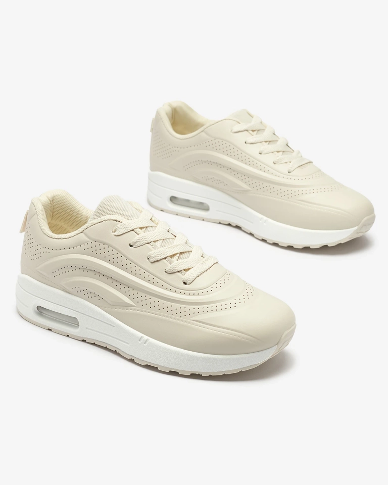 Openwork Damen Sportschuhe in beige Farbe Adetika - Schuhe