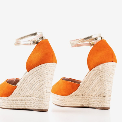 Orange Espadrilles auf einem hohen Keil Sablac - Footwear