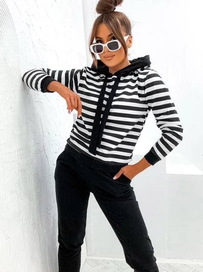 Royalfashion Damen-Set aus gestreifter Baumwolle
