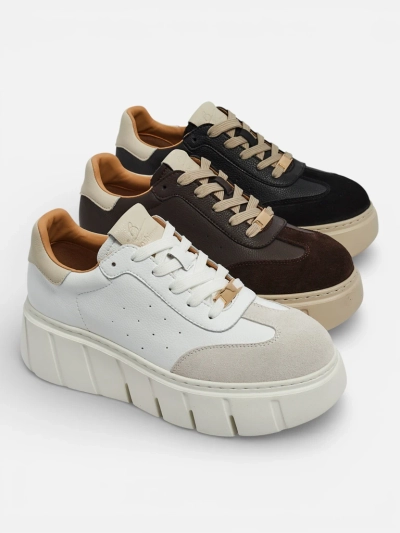 Sportliche Damen-Sneakers aus Naturleder Taures