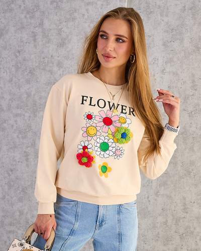 Royalfashion Women's Cotton Thin Print Sweatshirt