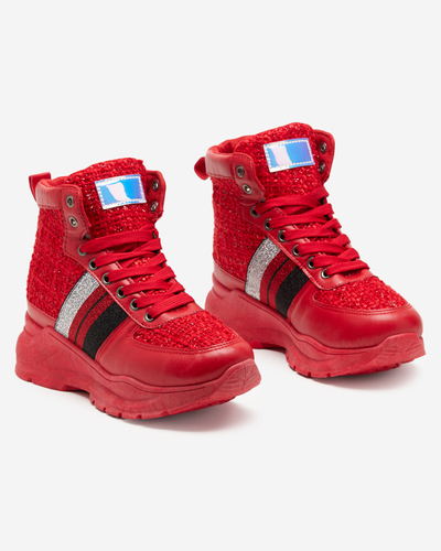 Hasmali rote Sportturnschuhe für Damen - Schuhe